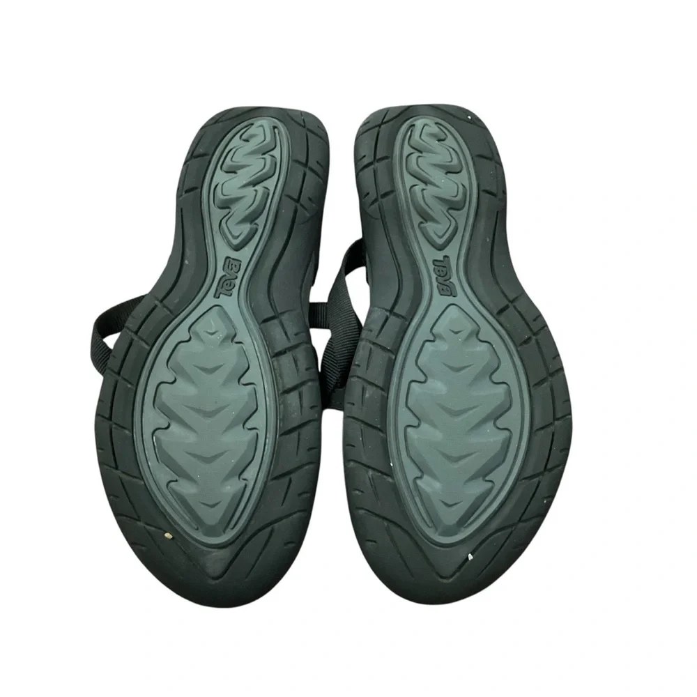 Teva Womens Black Ascona Flip Slide Sandals Size 8